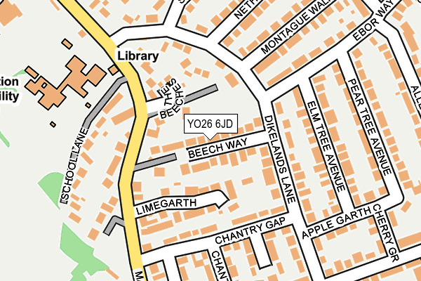 YO26 6JD map - OS OpenMap – Local (Ordnance Survey)