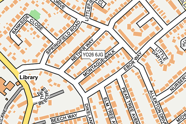 YO26 6JG map - OS OpenMap – Local (Ordnance Survey)