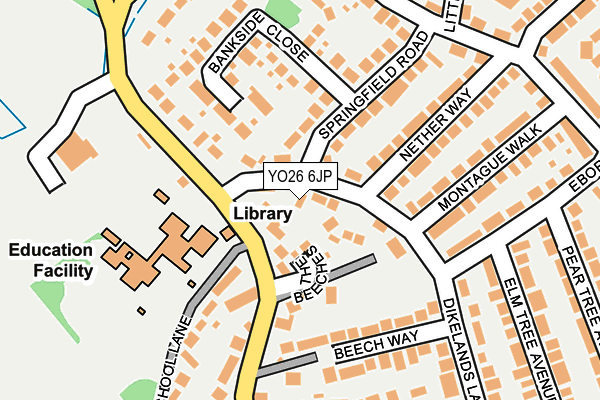 YO26 6JP map - OS OpenMap – Local (Ordnance Survey)
