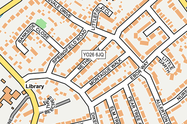 YO26 6JQ map - OS OpenMap – Local (Ordnance Survey)