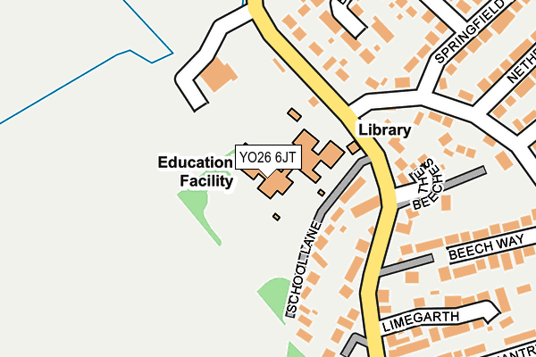 YO26 6JT map - OS OpenMap – Local (Ordnance Survey)