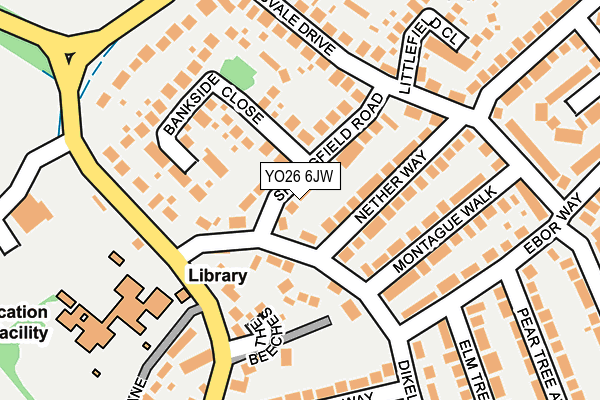 YO26 6JW map - OS OpenMap – Local (Ordnance Survey)