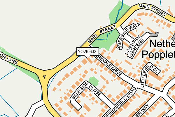 YO26 6JX map - OS OpenMap – Local (Ordnance Survey)