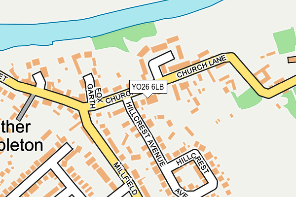 YO26 6LB map - OS OpenMap – Local (Ordnance Survey)