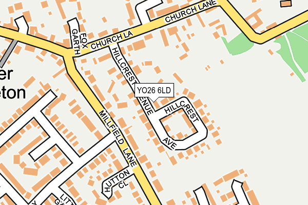 YO26 6LD map - OS OpenMap – Local (Ordnance Survey)