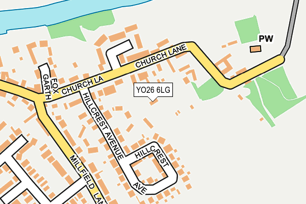YO26 6LG map - OS OpenMap – Local (Ordnance Survey)