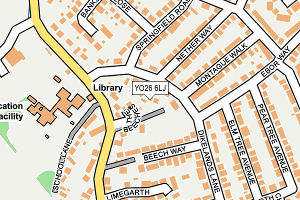 YO26 6LJ map - OS OpenMap – Local (Ordnance Survey)
