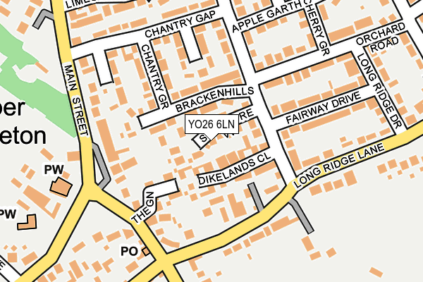 YO26 6LN map - OS OpenMap – Local (Ordnance Survey)