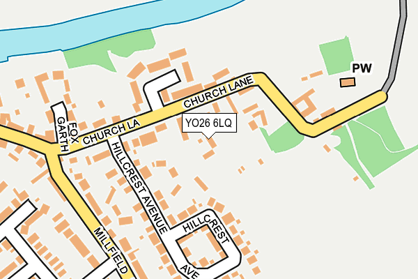YO26 6LQ map - OS OpenMap – Local (Ordnance Survey)