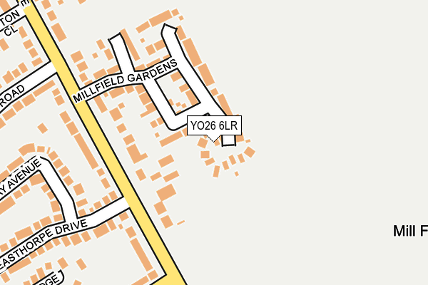 YO26 6LR map - OS OpenMap – Local (Ordnance Survey)