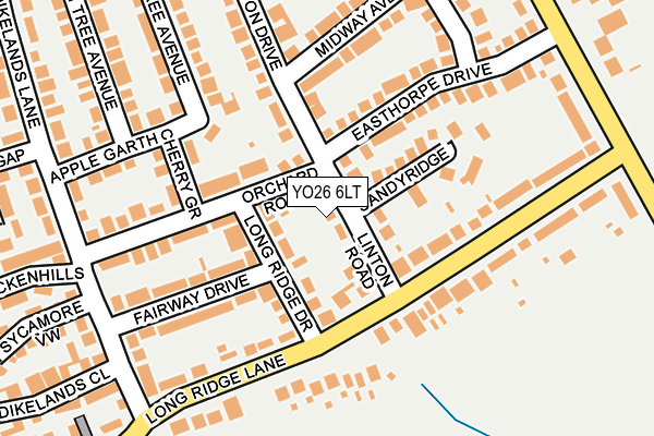 YO26 6LT map - OS OpenMap – Local (Ordnance Survey)