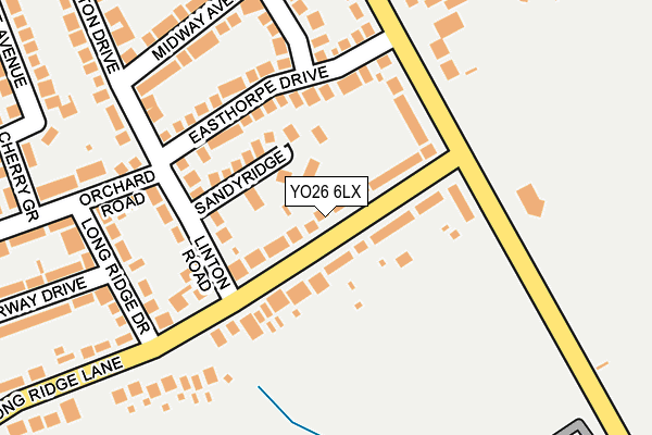 YO26 6LX map - OS OpenMap – Local (Ordnance Survey)