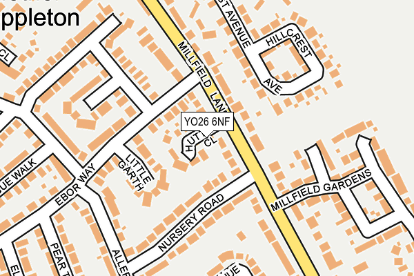 YO26 6NF map - OS OpenMap – Local (Ordnance Survey)