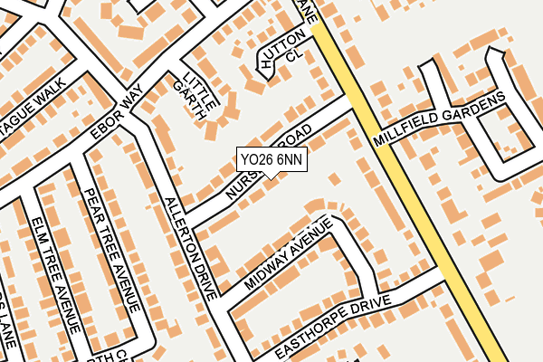 YO26 6NN map - OS OpenMap – Local (Ordnance Survey)