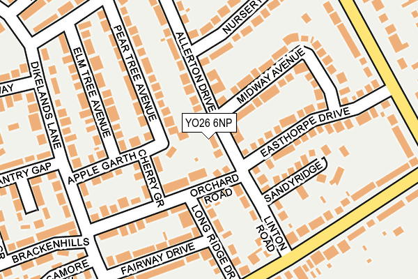 YO26 6NP map - OS OpenMap – Local (Ordnance Survey)
