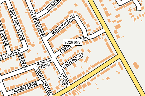 YO26 6NS map - OS OpenMap – Local (Ordnance Survey)