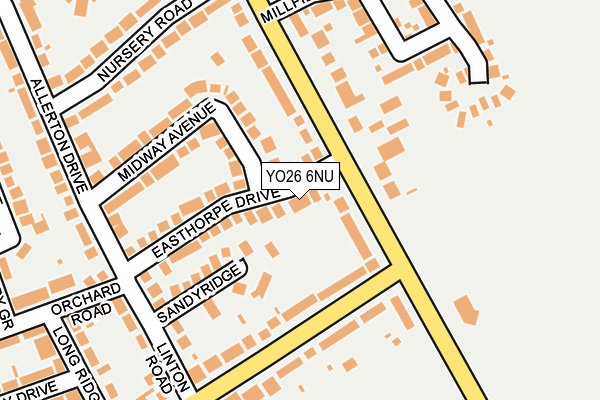 YO26 6NU map - OS OpenMap – Local (Ordnance Survey)