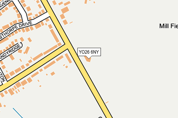 YO26 6NY map - OS OpenMap – Local (Ordnance Survey)