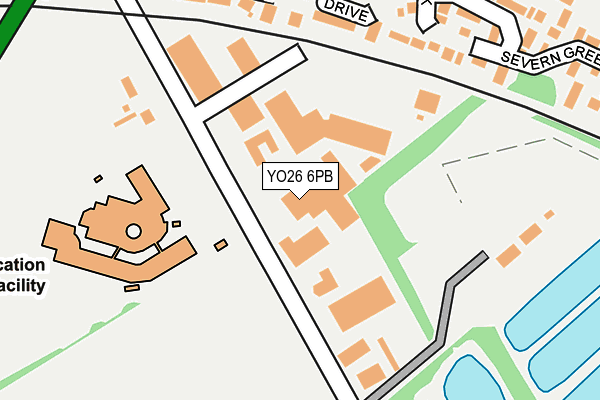 YO26 6PB map - OS OpenMap – Local (Ordnance Survey)