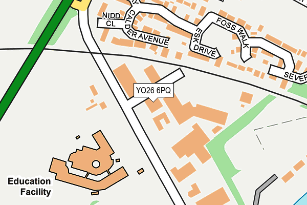 YO26 6PQ map - OS OpenMap – Local (Ordnance Survey)