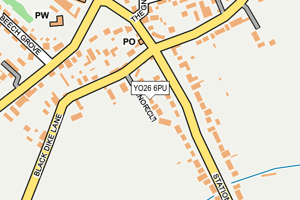 YO26 6PU map - OS OpenMap – Local (Ordnance Survey)