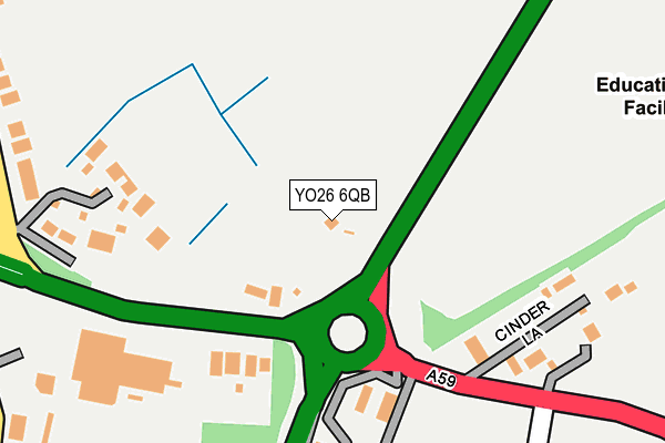 YO26 6QB map - OS OpenMap – Local (Ordnance Survey)