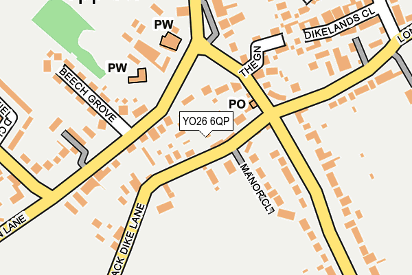 YO26 6QP map - OS OpenMap – Local (Ordnance Survey)