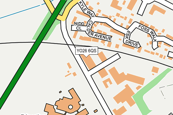 YO26 6QS map - OS OpenMap – Local (Ordnance Survey)