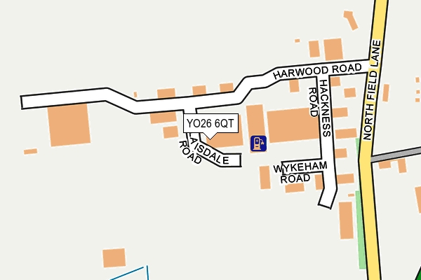 YO26 6QT map - OS OpenMap – Local (Ordnance Survey)
