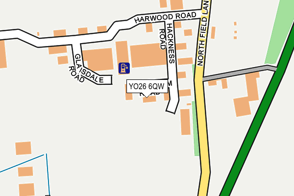 YO26 6QW map - OS OpenMap – Local (Ordnance Survey)