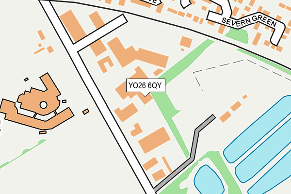 YO26 6QY map - OS OpenMap – Local (Ordnance Survey)