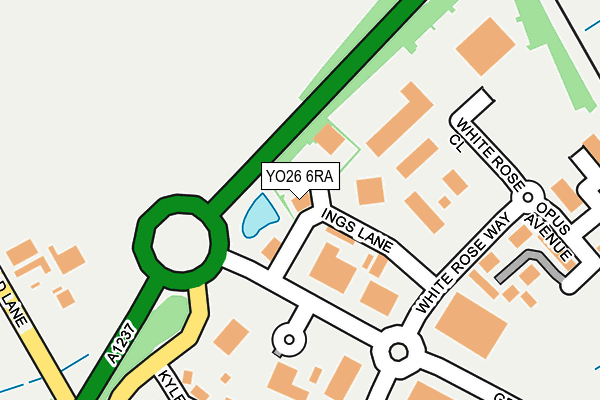 YO26 6RA map - OS OpenMap – Local (Ordnance Survey)