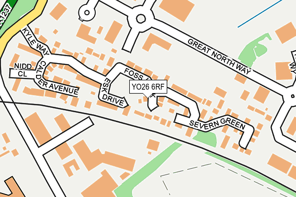 YO26 6RF map - OS OpenMap – Local (Ordnance Survey)