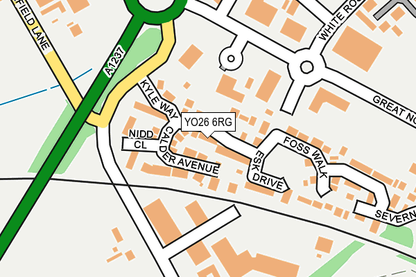 YO26 6RG map - OS OpenMap – Local (Ordnance Survey)