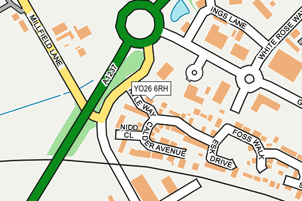 YO26 6RH map - OS OpenMap – Local (Ordnance Survey)