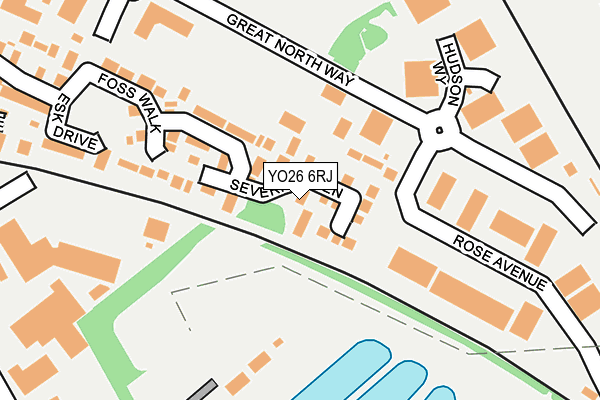 YO26 6RJ map - OS OpenMap – Local (Ordnance Survey)