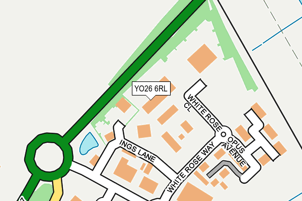 YO26 6RL map - OS OpenMap – Local (Ordnance Survey)