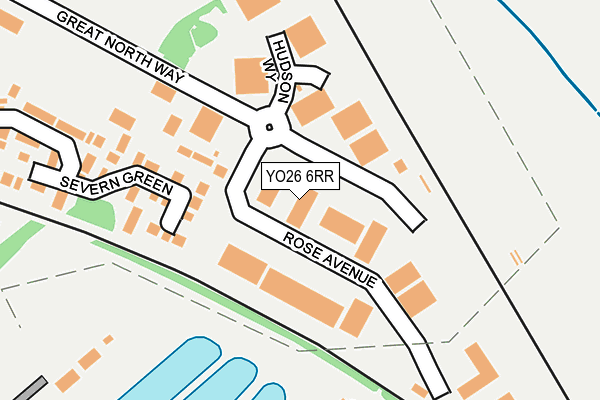 YO26 6RR map - OS OpenMap – Local (Ordnance Survey)