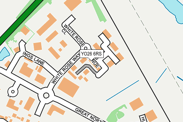 YO26 6RS map - OS OpenMap – Local (Ordnance Survey)