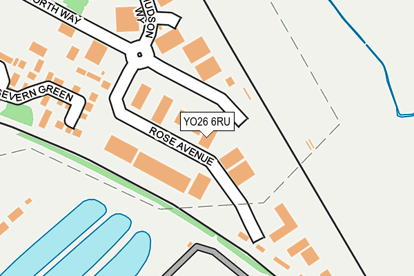 YO26 6RU map - OS OpenMap – Local (Ordnance Survey)
