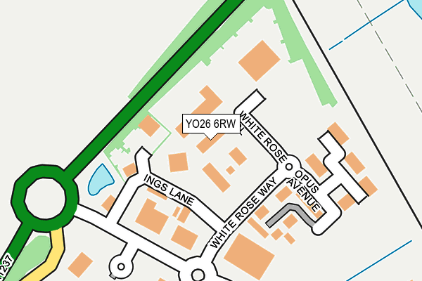 YO26 6RW map - OS OpenMap – Local (Ordnance Survey)