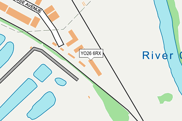 YO26 6RX map - OS OpenMap – Local (Ordnance Survey)