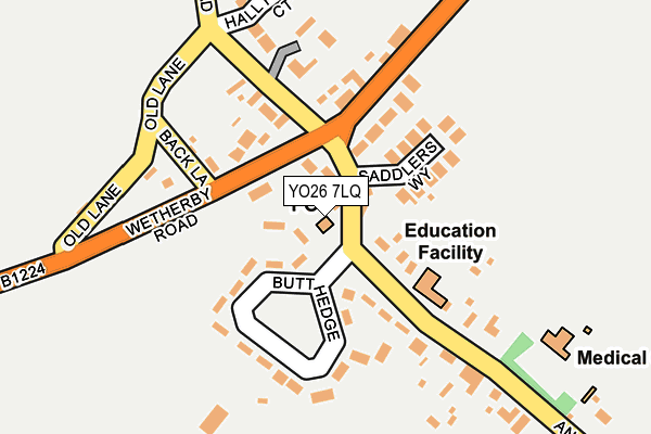 YO26 7LQ map - OS OpenMap – Local (Ordnance Survey)