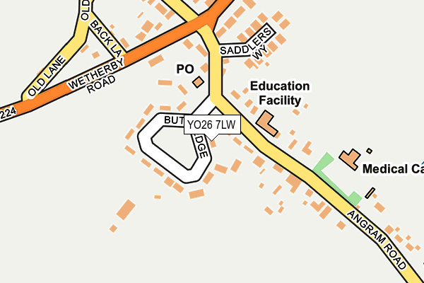 YO26 7LW map - OS OpenMap – Local (Ordnance Survey)