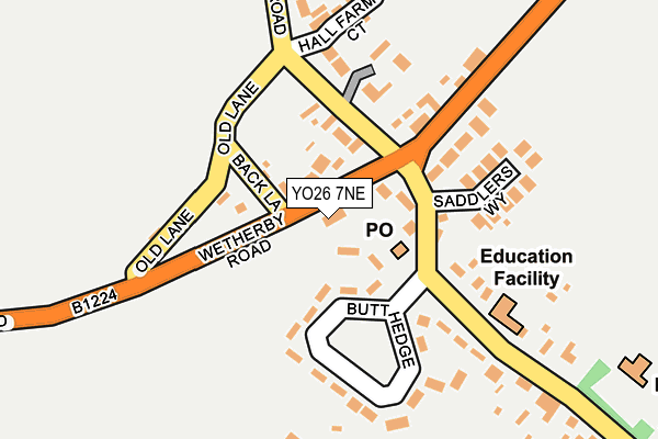 YO26 7NE map - OS OpenMap – Local (Ordnance Survey)