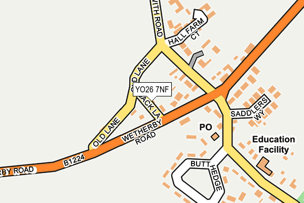 YO26 7NF map - OS OpenMap – Local (Ordnance Survey)