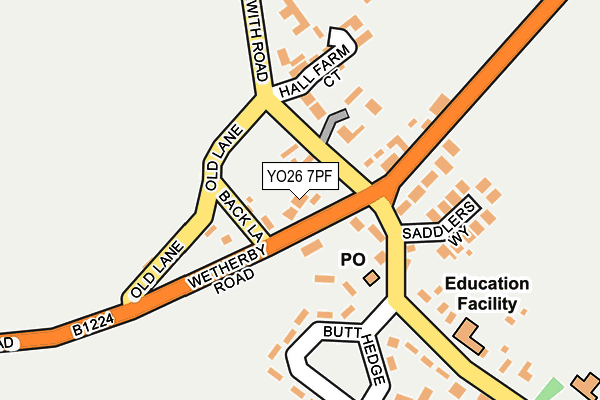 YO26 7PF map - OS OpenMap – Local (Ordnance Survey)