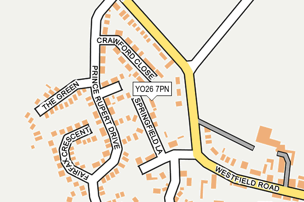 YO26 7PN map - OS OpenMap – Local (Ordnance Survey)