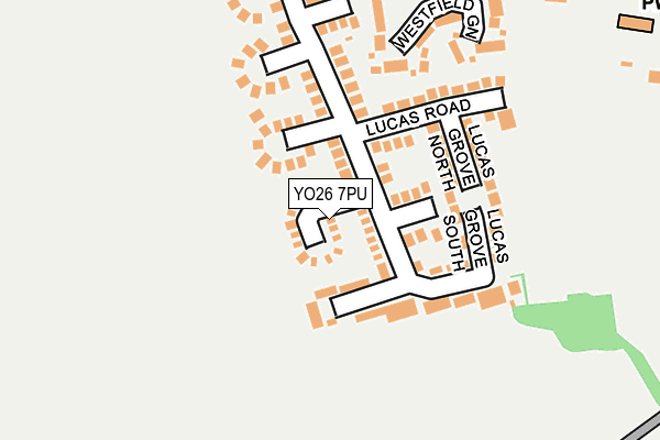 YO26 7PU map - OS OpenMap – Local (Ordnance Survey)
