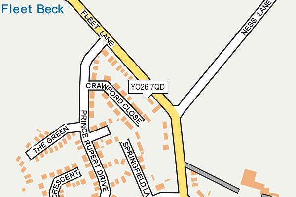 YO26 7QD map - OS OpenMap – Local (Ordnance Survey)